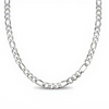 Figaro Chain Necklace Incredible Chic in 14K White Gold – 5mm, Unisex (18", 20", 22") - Incredible Chic Collections® LLC